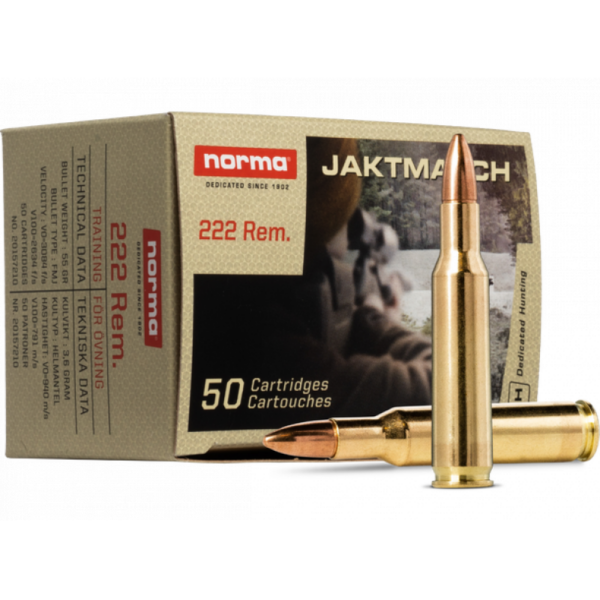 Norma Norma Jaktmatch 222 Rem 55gr - 3,6g Varanger Sportslager 1